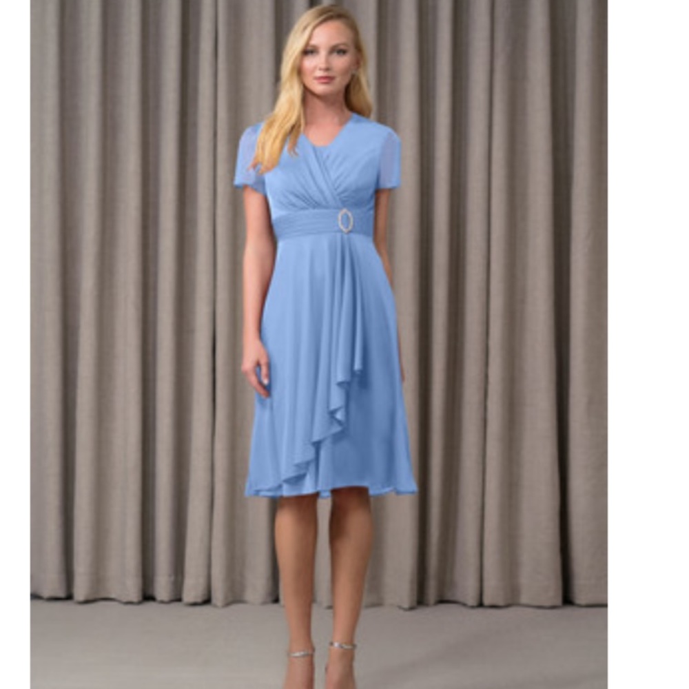 Azazie Eira dress steel blue size 8